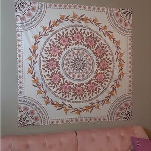 Pink room decor tapestry - no cats no smoking home. Had it less than a year